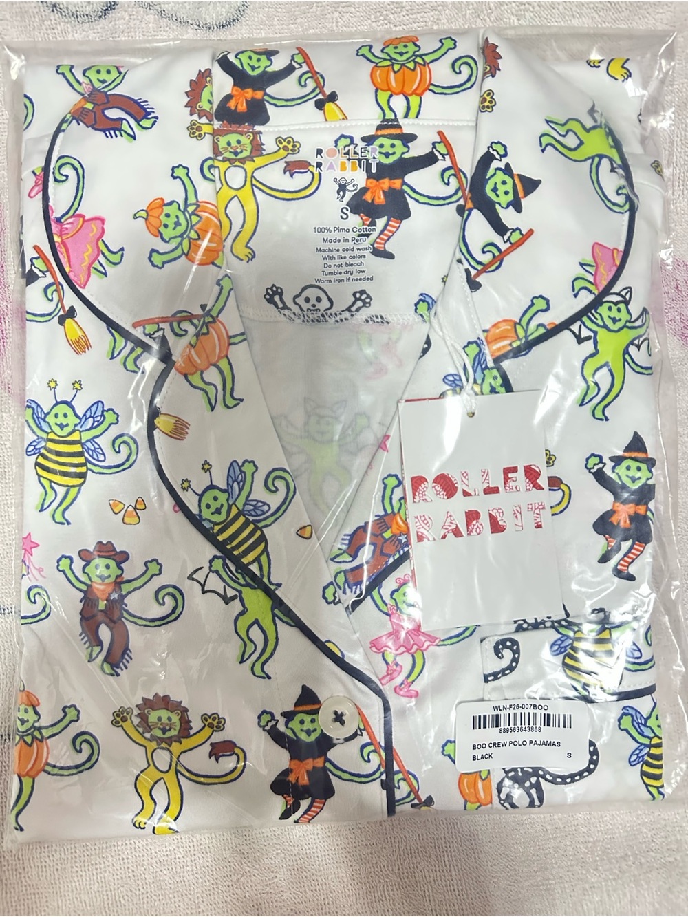 Roller Rabbit Boo Crew Polo Pajamas Set
